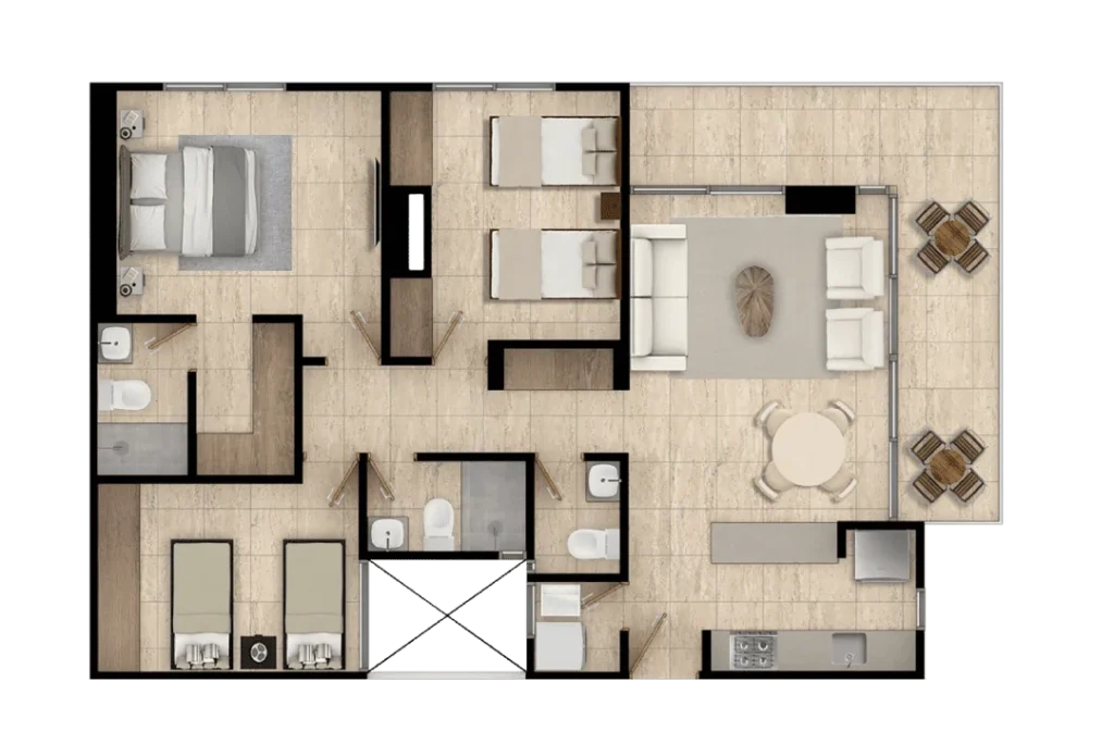 Apartamento tipo A Sierra Marina